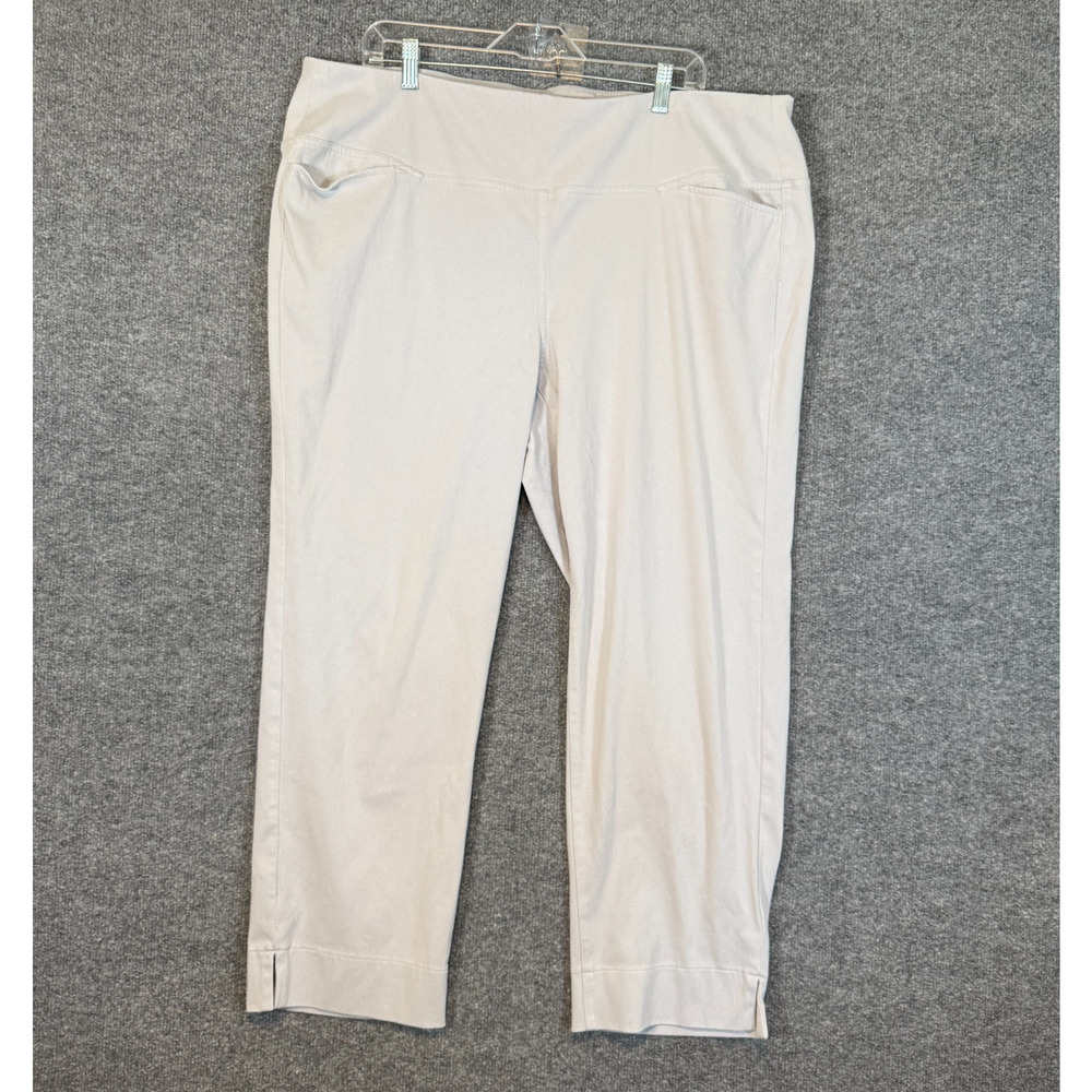 J.Jill Pants Womens 3X XXXL‎ Beige Sweatpant Straight Leg Plus Size Crop